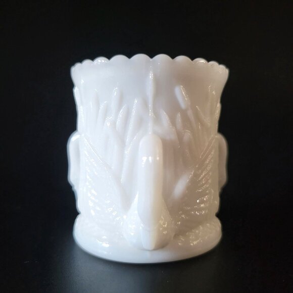 Vintage Westmoreland Milk Glass Swan Toothpick Holder Vintage Toothpick Holder - Picture 3 of 6